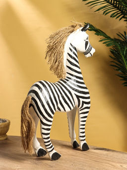 Сувенир «Зебра», 30×10×45 см, дерево, чёрно-белый