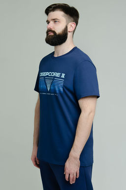 Арт. 61120 Футболка мужская 48-58 (6 шт) Цвет:темно-синий