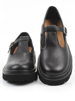 06-DLG02-1 BLACK Туфли женские (натуральная кожа)