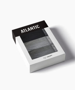 ATLANTIC 3MP-094 Трусы спорт Solid - набор 3 шт. черный + серый меланж + темно-серый меланж фото 9