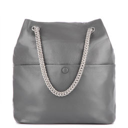 Y9810 grey, женская кожаная сумка "Chain strap" Barcelo Biagi