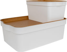 Цена за 2 шт. Ящик для хранения Keeplex Wood 2,3 л 21,1х14,1х11 см KL350111624