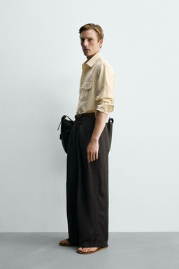 CAMISA FLUIDA BOLSILLOS / Crudo - Zara фото 4