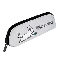 Пенал школьный Феникс+, арт.72213/ 48 ПИТБУЛЬ ЛАЙК (без наполнения, 20х6,5х5,5 см, полиэстер, молния