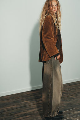 TRF OVERSIZE LOW-RISE JEANS - Zara фото 5