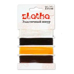 Zlatka Эластичный шнур ETS-06 d 0.6 мм 5 х 4 шт №01 ассорти