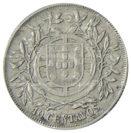 10 сентаво 1915 года Португалия