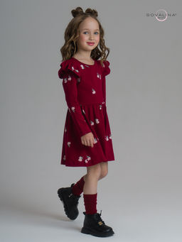 Платье Фея лютики бордо - Sovalina фото 28