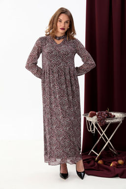 Платье NIKVA н801-5 винная абстракция  фото 4