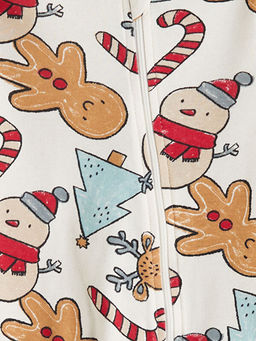 Bask?l? Erkek Bebek Tulum