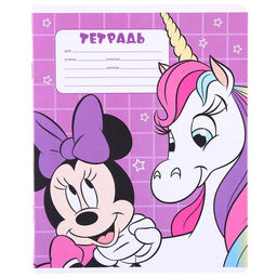 Цена за 10 шт. Тетрадь 12 листов, 5 видов МИКС, мелованная бумага, крупная клетка, Минни Маус - Disney фото 7