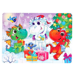 Пазл Новый год у дракончиков, 35 деталей - Puzzle time фото 4