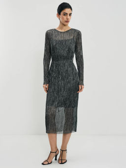 Платье миди с люрексом / Zarina