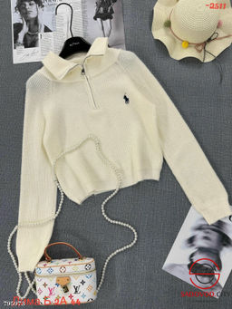 Удлиненный oversize свитер с удобной горловиной на молнии - Bruno фото 3