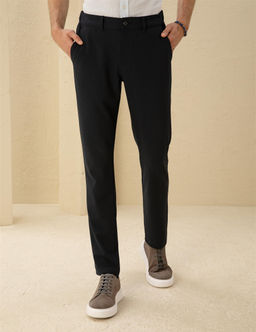 Lacivert Slim Fit Kanvas _izgili Pantolon
