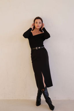 Юбка миди-макси с разрезом спереди - Martichelli фото 98