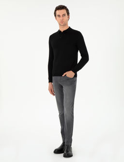 Черный базовый свитер узкого кроя - Cacharel фото 4