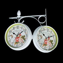 Часы настенные интерьерные «Розы», двусторонние, на подвесе, плавный ход, 40×32 см, циферблат d=17 см, от батареек 2хАА