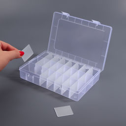 Органайзер для мелочей, передвижные ячейки, 24 ячейки, 19.7×13.3×3.5 см, МИКС