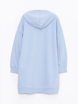 Kap??onlu Bask?l? Uzun Kollu K?z ?ocuk Elbise - Waikiki фото 2