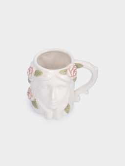 Кружка, 350 мл, керамика, молочная, Девушка с тюльпанами, Tulip - Anna lafarg фото 4