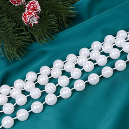 Бусы на ёлку Классика, длина 2.7 м, d=10 мм, белые - Зимнее волшебство фото 2