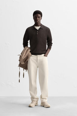 LIGHTWEIGHT WOOL AND CASHMERE KNIT POLO SHIRT - Zara фото 17