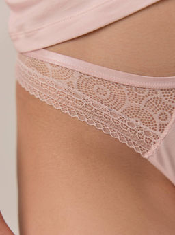 CONTE LACE TWIST LBR 1989 Трусы бразилиана из фактурного кружева и хлопка sakura - Conte elegant фото 2