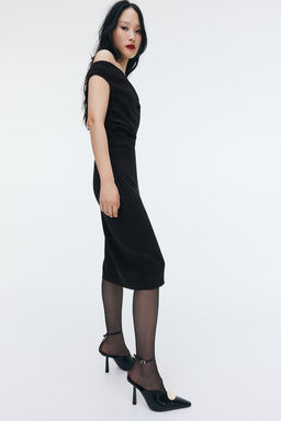 Vestido drapeado de sarga - H&m фото 4