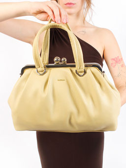 LACCOMA сумка Аурора-Y2005-желто-бежевый эко кожа хлопок фото 7