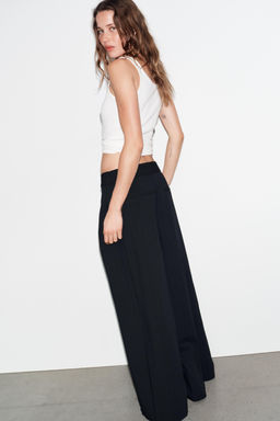 PANTAL?N PLIEGUES RAYA DIPLOM?TICA / Marino / Blanco - Zara фото 4