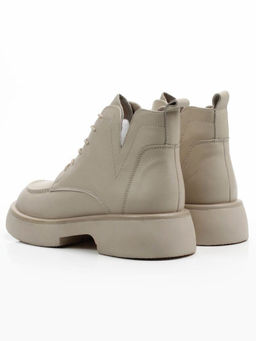 01-XKL22-107R LT. BEIGE Ботинки демисезонные женские (натуральная кожа, байка)
