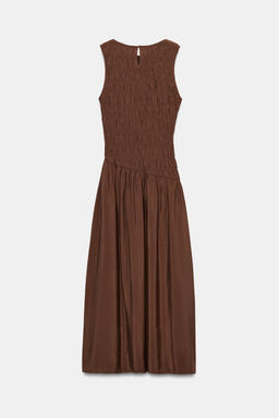 VESTIDO MIDI VOLUMEN / Co?ac - Zara фото 7