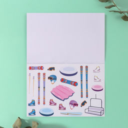 Наклейки в книжке «Спортик», 3 фона, 20.7×14.2 см