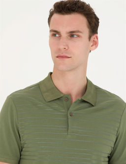 Haki Slim Fit Polo Yaka Ti__rt - Pierre cardin фото 2