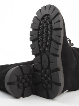 04-PAL273-1Z BLACK Ботинки зимние женские (натуральная замша, 100% шерсть)