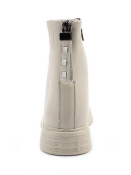 01-XKL21-225DR BEIGE Ботинки демисезонные женские (натуральная кожа, байка)