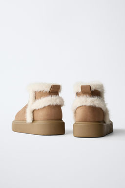 FAUX FUR ANKLE BOOTS - Zara фото 6