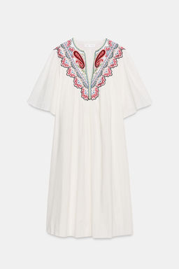ZW COLLECTION EMBROIDERED COLLAR POPLIN SHIRT - Zara фото 9