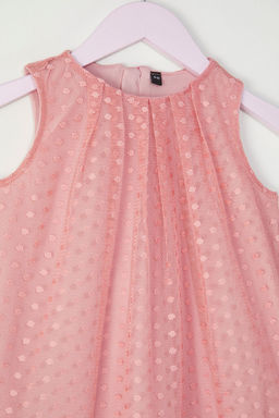 Pudra K?z Bebek Dokulu Bayraml?k Pileli Astarl? Orme Elbise TKDSS25EL00081 - Trendyolmilla фото 2