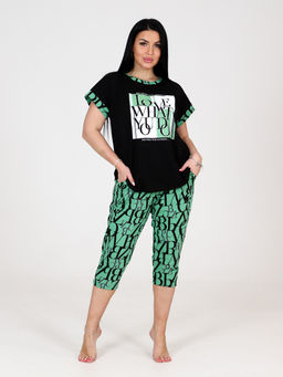 ДК-404 бриджи ДОМАШНИЙ ЖЕНСКИЙ КОСТЮМ (Зелёный) - А-дина фото 2