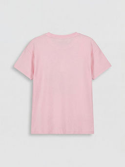 Bisiklet Yaka Hello Kitty Bask?l? K?z ?ocuk Ti??rt