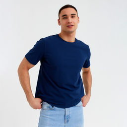 Футболка мужская MINAKU REGULAR FIT: цвет синий, р-р 50