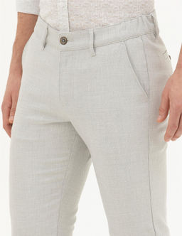 Gri Slim Fit Kanvas Pantolon - Pierre cardin фото 6