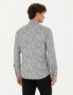 Gri Slim Fit Uzun Kollu G_mlek - Pierre cardin фото 5