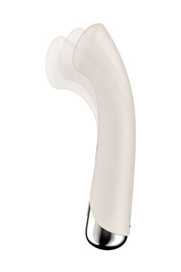 Вибратор для точки G с ротацией Satisfyer Spinning G-Spot 1, силикон, бежевый, 16,8 см