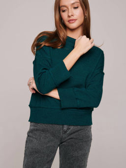 CONTE Oversize-джемпер из пряжи с мериносовой шерстью LDK 113 emerald - Conte elegant фото 4