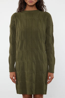 TRENDYOLMILLA Vizon Mini Triko Bisiklet Yaka Elbise TWOAW22EL0027  фото 25