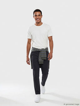 Bisiklet Yaka Standart Fit Erkek Ti??rt