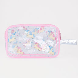 Косметичка на молнии для бассейна, с ручкой, с принтом Unicorn, розовая - Simaland фото 2
